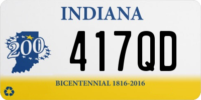 IN license plate 417QD