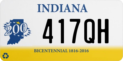 IN license plate 417QH