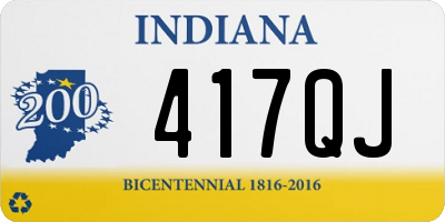 IN license plate 417QJ