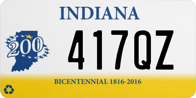 IN license plate 417QZ