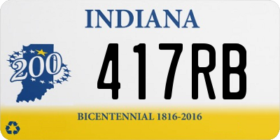 IN license plate 417RB
