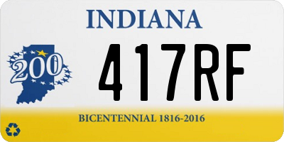 IN license plate 417RF