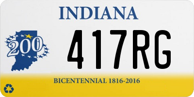 IN license plate 417RG