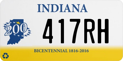 IN license plate 417RH