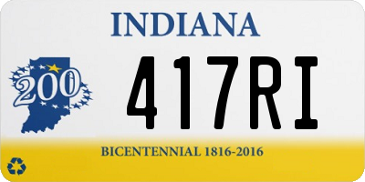 IN license plate 417RI