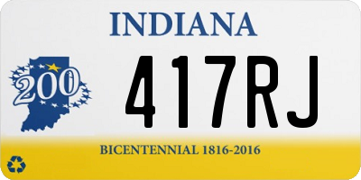 IN license plate 417RJ