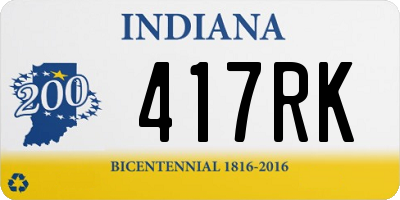 IN license plate 417RK