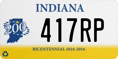 IN license plate 417RP