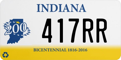 IN license plate 417RR