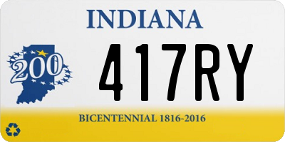 IN license plate 417RY