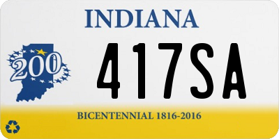 IN license plate 417SA