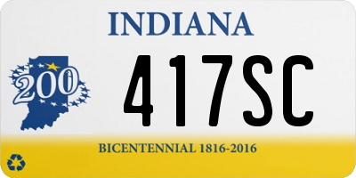 IN license plate 417SC