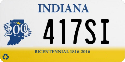 IN license plate 417SI