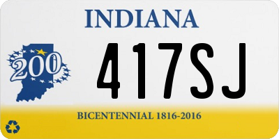 IN license plate 417SJ