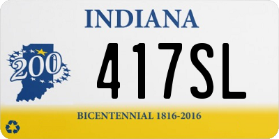 IN license plate 417SL