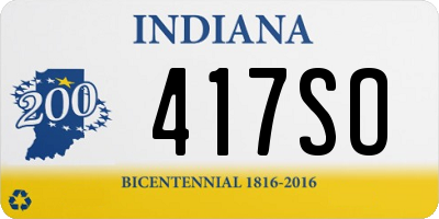 IN license plate 417SO