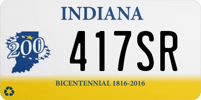 IN license plate 417SR