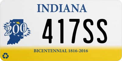 IN license plate 417SS