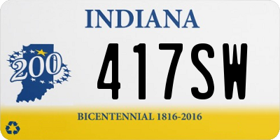 IN license plate 417SW