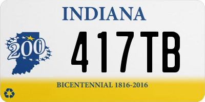 IN license plate 417TB