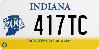 IN license plate 417TC