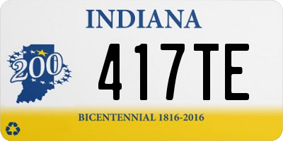 IN license plate 417TE