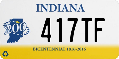 IN license plate 417TF