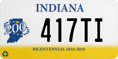 IN license plate 417TI