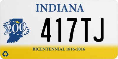 IN license plate 417TJ