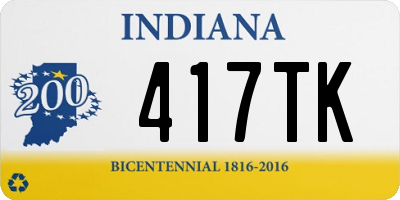 IN license plate 417TK