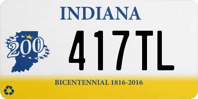 IN license plate 417TL