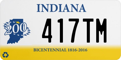 IN license plate 417TM