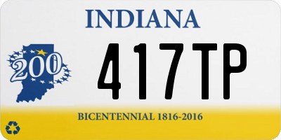 IN license plate 417TP