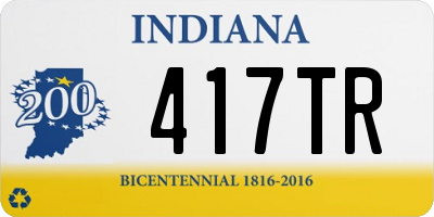 IN license plate 417TR