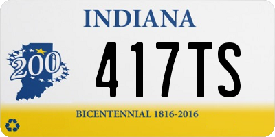 IN license plate 417TS