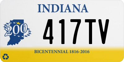 IN license plate 417TV