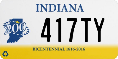 IN license plate 417TY