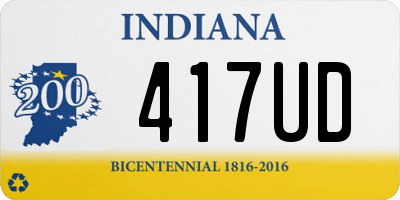 IN license plate 417UD