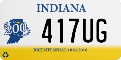 IN license plate 417UG