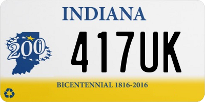 IN license plate 417UK