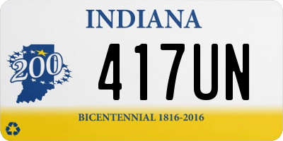 IN license plate 417UN