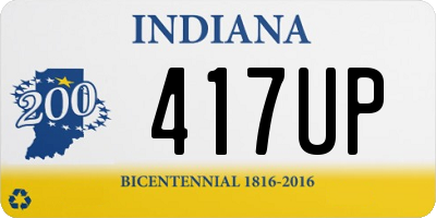 IN license plate 417UP