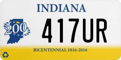 IN license plate 417UR