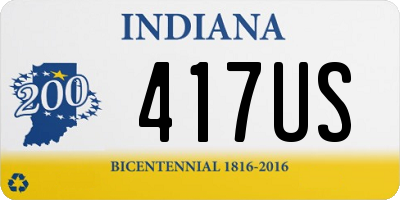 IN license plate 417US