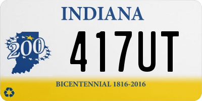 IN license plate 417UT