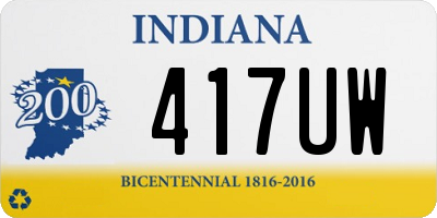 IN license plate 417UW