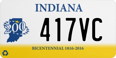 IN license plate 417VC