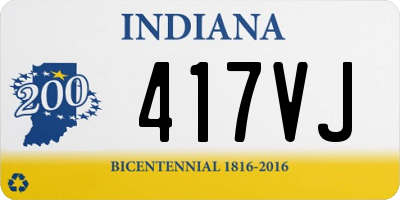 IN license plate 417VJ