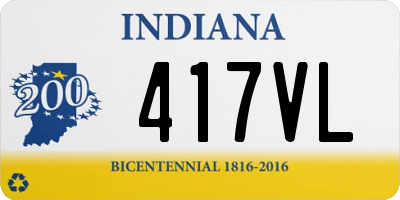 IN license plate 417VL