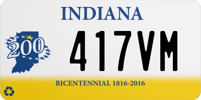 IN license plate 417VM